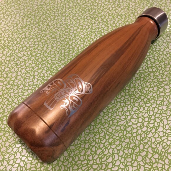 Wood Grain Haida Eagle Water Bottle - Picture 11 of 11